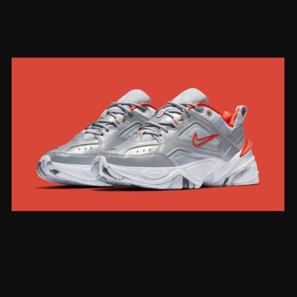 Nike M2K Tekno Reflective Metallic Silver sneakers womens size 8.5 EUC - Picture 8 of 9